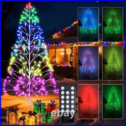 Christmas Tree with Lights, 7.6Ft 336 LED Birch Tree Color Changing Artificial Tw