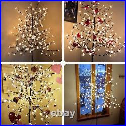 Christmas Tree with Lights Artificial Sakura Cherry Blossom Adjustable Branches