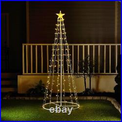 Clearance-7.5 Ft Multi-Function LED Holiday Outdoor Christmas Tree WithRemote Clearance-7.5 Ft Multi-Function LED Holiday Outdoor Christmas Tree WithRemote