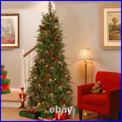 Colonial 90'' Lighted Artificial Spruce Christmas Tree