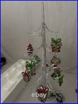 Costco Lighted Christmas Tree With 12 Acrylic Ornaments 28 Inch