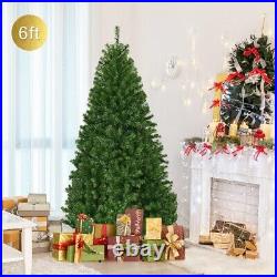 Costway 6Ft Pre-Lit Artificial Christmas Tree Hinged 350 LED Lights Costway 6Ft Pre-Lit Artificial Christmas Tree Hinged 350 LED Lights