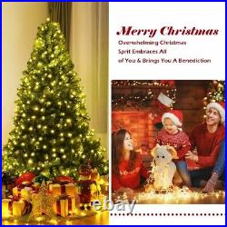 Costway 6Ft Pre-Lit Artificial Christmas Tree Hinged 350 LED Lights Costway 6Ft Pre-Lit Artificial Christmas Tree Hinged 350 LED Lights