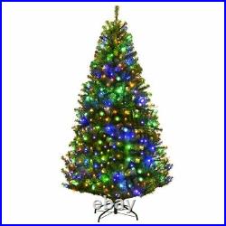Costway 6Ft Pre-Lit Artificial Christmas Tree Hinged 350 LED Lights Costway 6Ft Pre-Lit Artificial Christmas Tree Hinged 350 LED Lights