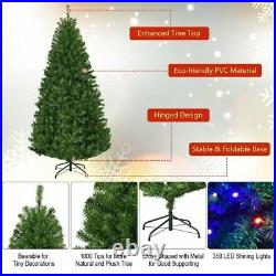 Costway 6Ft Pre-Lit Artificial Christmas Tree Hinged 350 LED Lights Costway 6Ft Pre-Lit Artificial Christmas Tree Hinged 350 LED Lights