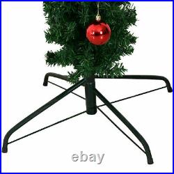 Costway 6Ft Pre-Lit Cactus Artificial Christmas Tree with LED Light Ball Ornaments