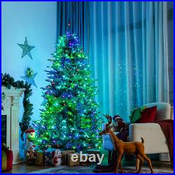 Costway 6ft App-Controlled Pre-lit Christmas Tree Multicolor Lights with 15 Modes