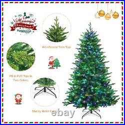 Costway 7' App-Controlled Pre-lit Christmas Tree Multicolor Lights with 15 Modes