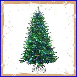 Costway 7' App-Controlled Pre-lit Christmas Tree Multicolor Lights with 15 Modes