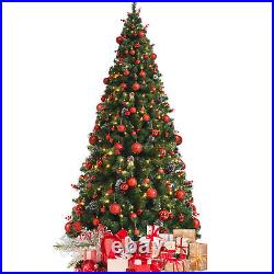 Costway 7ft Pre-lit Christmas Tree Artificial Christmas Tree with350 LED Lights