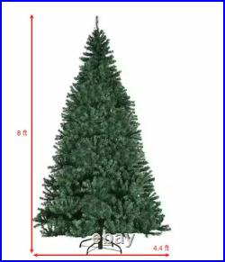 Costway 8 Ft. Pre-lit Led Premium Hinged Artificial Christmas Tree With 750 Led