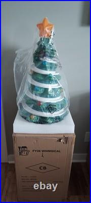 Cracker Barrel Animated Lighted Christmas Tree Blow Mold NIB 2025