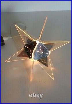 Crystalite Sputnik Christmas tree top light mid century modern atomic space age