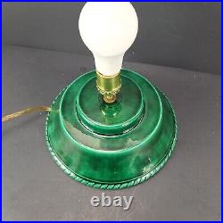 DAMAGED Vintage Lighted Christmas Tree 18 With Base Ceramic Albertas Mold 1978