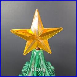 DAMAGED Vintage Lighted Christmas Tree 18 With Base Ceramic Albertas Mold 1978