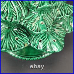 DAMAGED Vintage Lighted Christmas Tree 18 With Base Ceramic Albertas Mold 1978