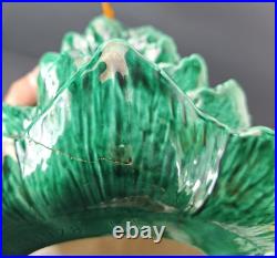 DAMAGED Vintage Lighted Christmas Tree 18 With Base Ceramic Albertas Mold 1978