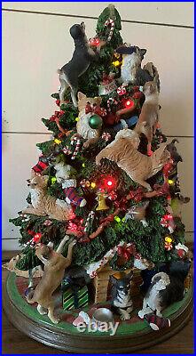 DANBURY MINT Chihuahua DOG LIGHTED CHRISTMAS TREE No Star Retired HTF