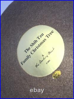 DANBURY MINT Lighted Shih Tzu Family Christmas Tree Very Rare