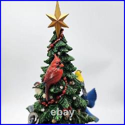 Danbury Mint Birdwatcher's Christmas Tree Birds Lighted Holiday With Styrofoam