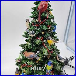 Danbury Mint Birdwatcher's Christmas Tree Birds Lighted Holiday With Styrofoam