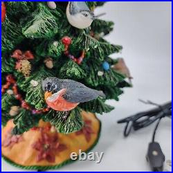 Danbury Mint Birdwatcher's Christmas Tree Birds Lighted Holiday With Styrofoam