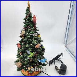 Danbury Mint Birdwatcher's Christmas Tree Birds Lighted Holiday With Styrofoam
