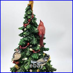Danbury Mint Birdwatcher's Christmas Tree Birds Lighted Holiday With Styrofoam