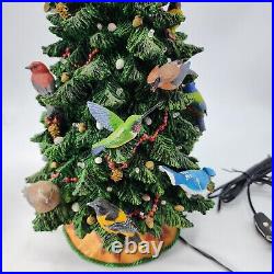 Danbury Mint Birdwatcher's Christmas Tree Birds Lighted Holiday With Styrofoam
