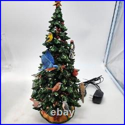 Danbury Mint Birdwatcher's Christmas Tree Birds Lighted Holiday With Styrofoam