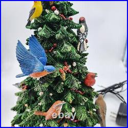 Danbury Mint Birdwatcher's Christmas Tree Birds Lighted Holiday With Styrofoam