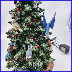 Danbury Mint Birdwatcher's Christmas Tree Birds Lighted Holiday With Styrofoam