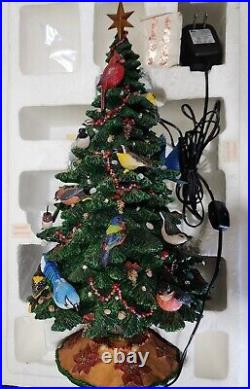 Danbury Mint Birdwatcher's Christmas Tree Birds Lighted Holiday With Styrofoam