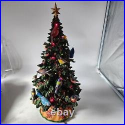 Danbury Mint Birdwatcher's Christmas Tree Birds Lighted Holiday With Styrofoam