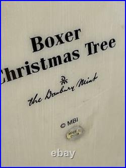 Danbury Mint Boxer Dog Christmas Tree Lighted Figurine 12 Missing Star READ