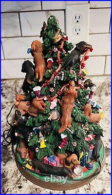 Danbury Mint Dachshund Christmas Tree Lighted Please Read Description