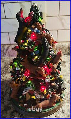 Danbury Mint Dachshund Christmas Tree Lighted Please Read Description