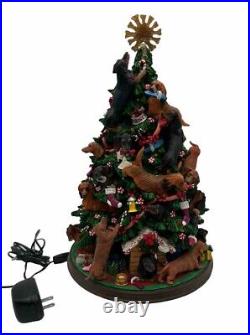 Danbury Mint Dachshund Dog 12 Lighted Christmas Tree with Star