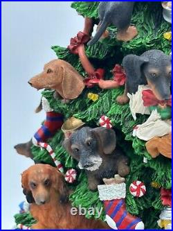 Danbury Mint Dachshund Dog 12 Lighted Christmas Tree with Star