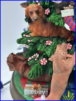 Danbury Mint Dachshund Dog 12 Lighted Christmas Tree with Star