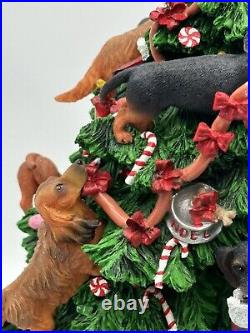 Danbury Mint Dachshund Dog 12 Lighted Christmas Tree with Star