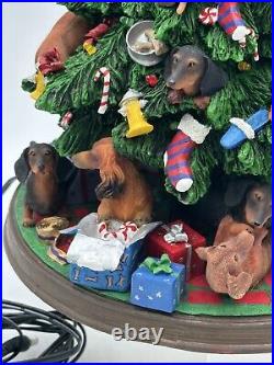 Danbury Mint Dachshund Dog 12 Lighted Christmas Tree with Star