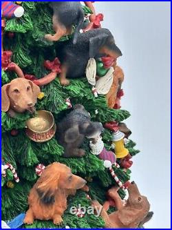 Danbury Mint Dachshund Dog 12 Lighted Christmas Tree with Star