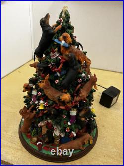 Danbury Mint Dachshund Weiner Dog 12 Lighted Christmas Tree No Star