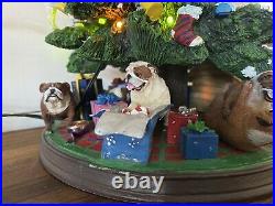 Danbury Mint English Bulldog Lighted Christmas Tree Rare, Retired works