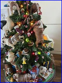 Danbury Mint English Bulldog Lighted Christmas Tree Rare, Retired works