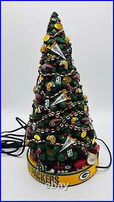 Danbury Mint Green Bay Packers Christmas Lighted Tree Holiday NFL Football RARE