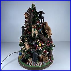 Danbury Mint Labrador Retriever Dog Christmas Tree Lighted Figurine Retired