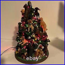 Danbury Mint Labrador Retriever Dog Christmas Tree Lighted Figurine Retired