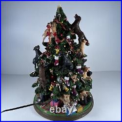 Danbury Mint Labrador Retriever Dog Christmas Tree Lighted Figurine Retired